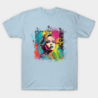 Retro Pop Art Cyberpunk Girl T-Shirt